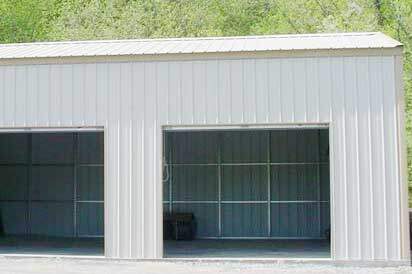 View of Garage Frame Inside a Building
