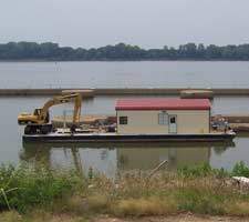 Steel barge house