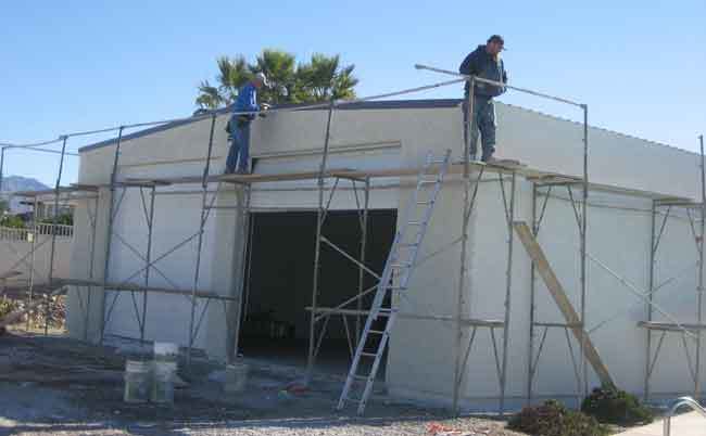 STUCCO METAL BUILDING IN AZ