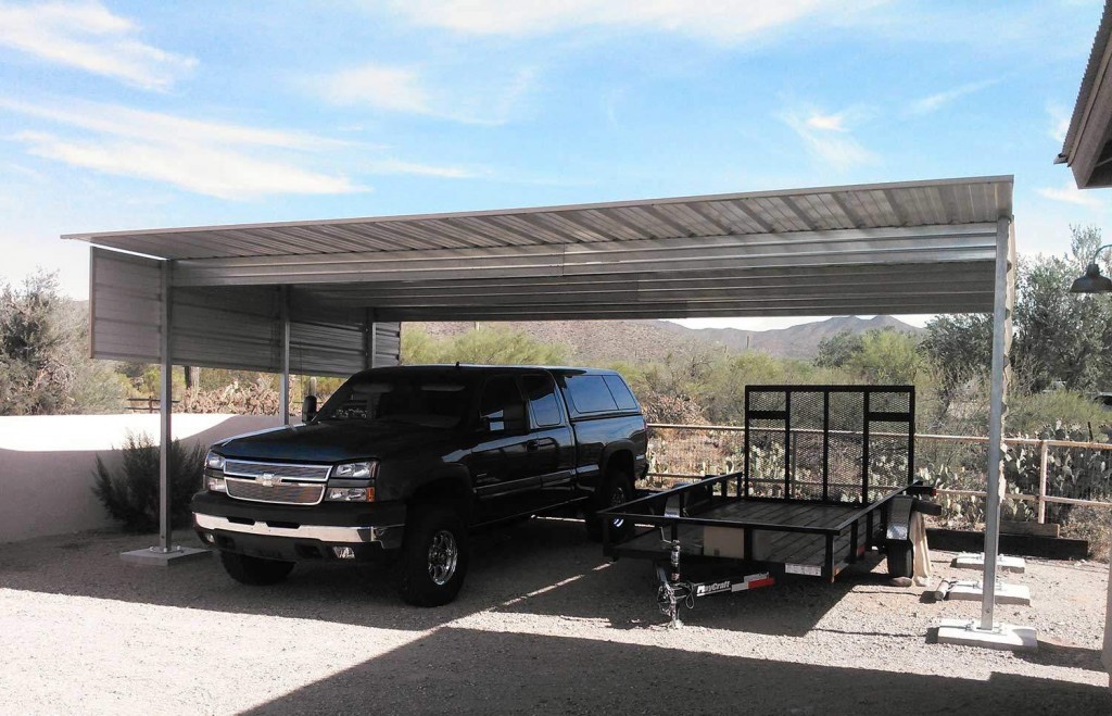 Double Wide Carport with Side Panels